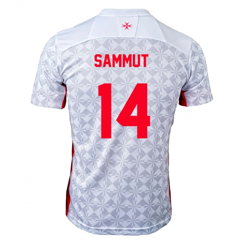 Danxen Dámské Malta Danny Sammut #14 Šedá Bílá Červená Daleko Hráčské Dresy 26-28 Dres