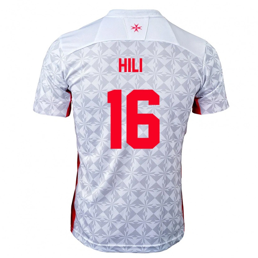 Danxen Dámské Malta Kayden Hili #16 Šedá Bílá Červená Daleko Hráčské Dresy 26-28 Dres