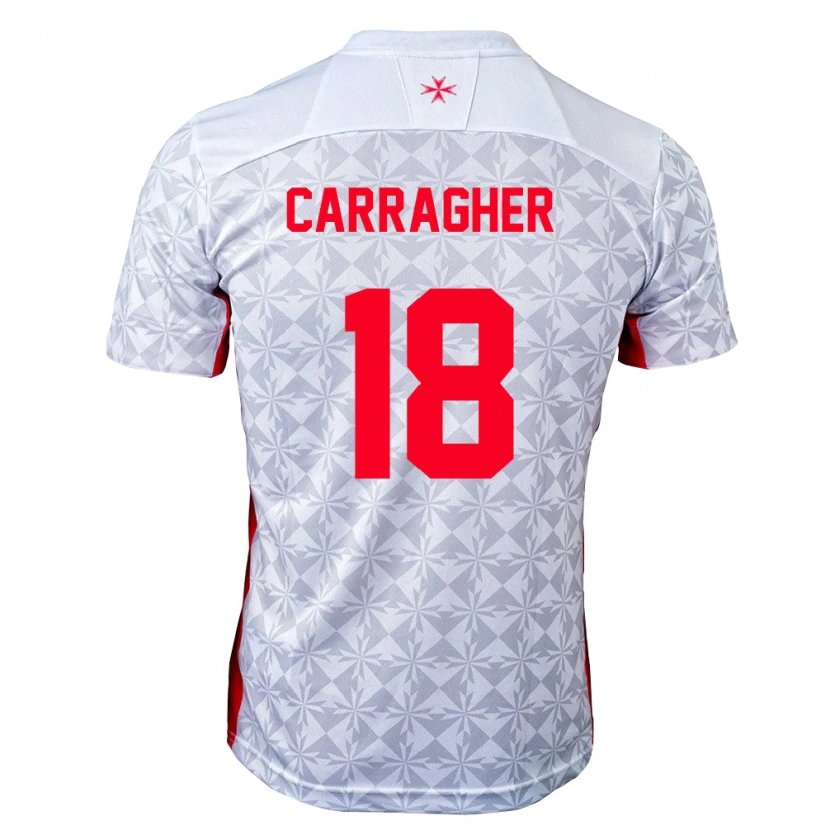 Danxen Dámské Malta James Carragher #18 Šedá Bílá Červená Daleko Hráčské Dresy 26-28 Dres