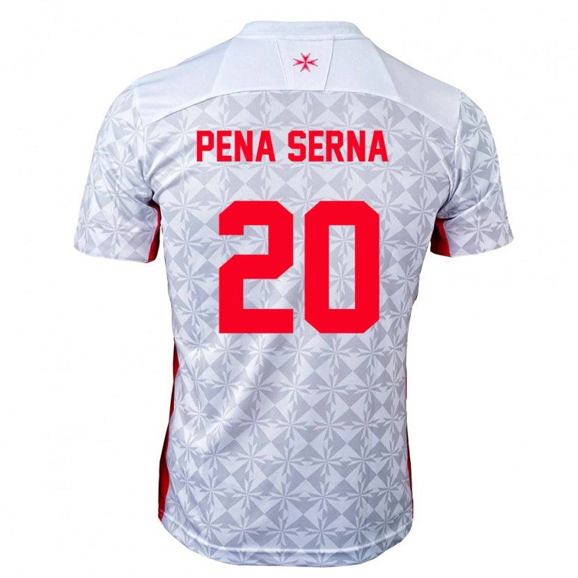 Danxen Dámské Malta Justin Pena Serna #20 Šedá Bílá Červená Daleko Hráčské Dresy 26-28 Dres