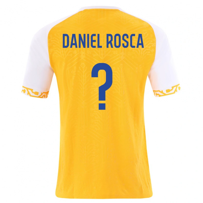 Danxen Dámské Moldavsko Daniel Rosca #0 Žlutá Bílá Daleko Hráčské Dresy 26-28 Dres