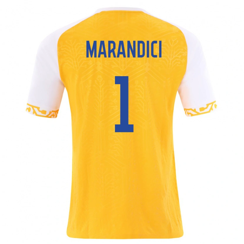 Danxen Dámské Moldavsko Maxim Marandici #1 Žlutá Bílá Daleko Hráčské Dresy 26-28 Dres