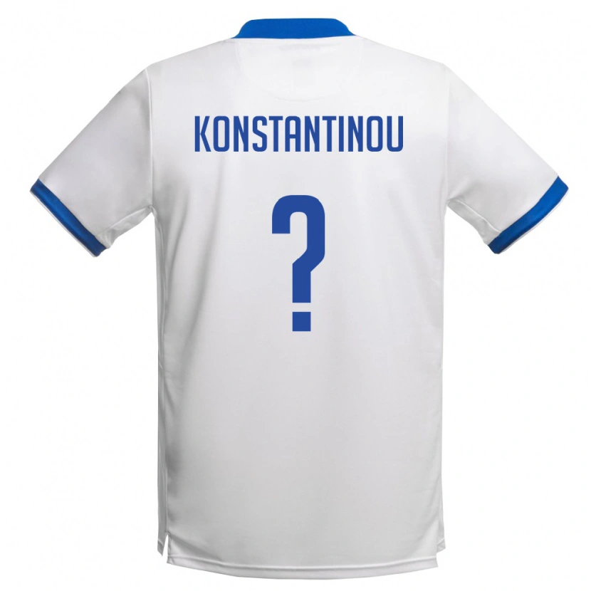 Danxen Dámské Kypr Charalampos Konstantinou #0 Bílá Královská Modrá Daleko Hráčské Dresy 26-28 Dres
