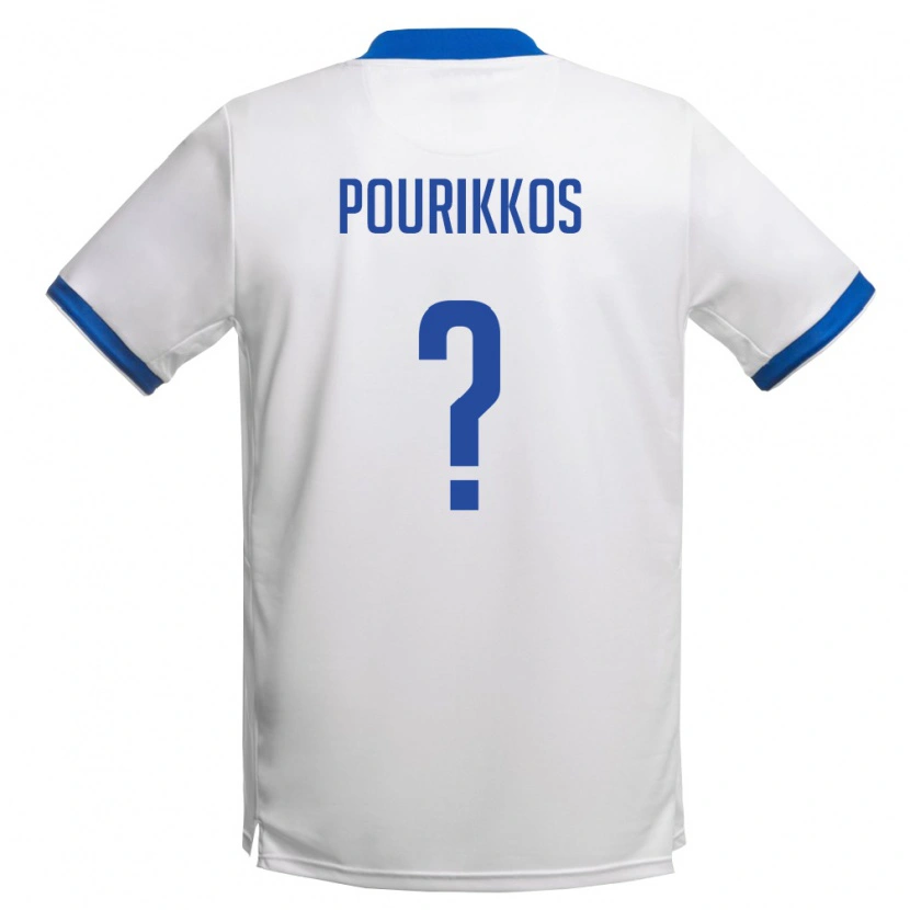 Danxen Dámské Kypr Sotiris Pourikkos #0 Bílá Královská Modrá Daleko Hráčské Dresy 26-28 Dres