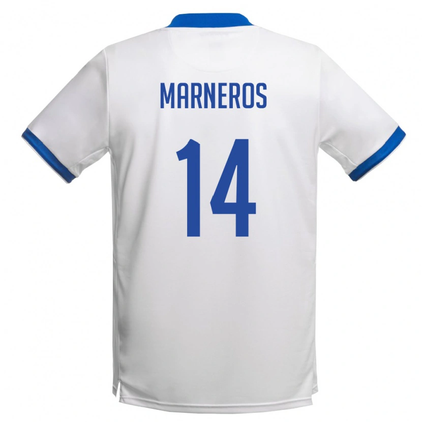 Danxen Dámské Kypr Christodoulos Marneros #14 Bílá Královská Modrá Daleko Hráčské Dresy 26-28 Dres