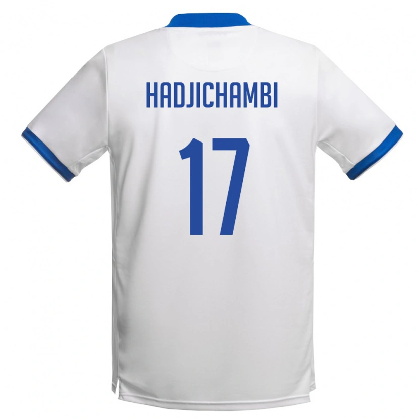Danxen Dámské Kypr Michalis Hadjichambi #17 Bílá Královská Modrá Daleko Hráčské Dresy 26-28 Dres