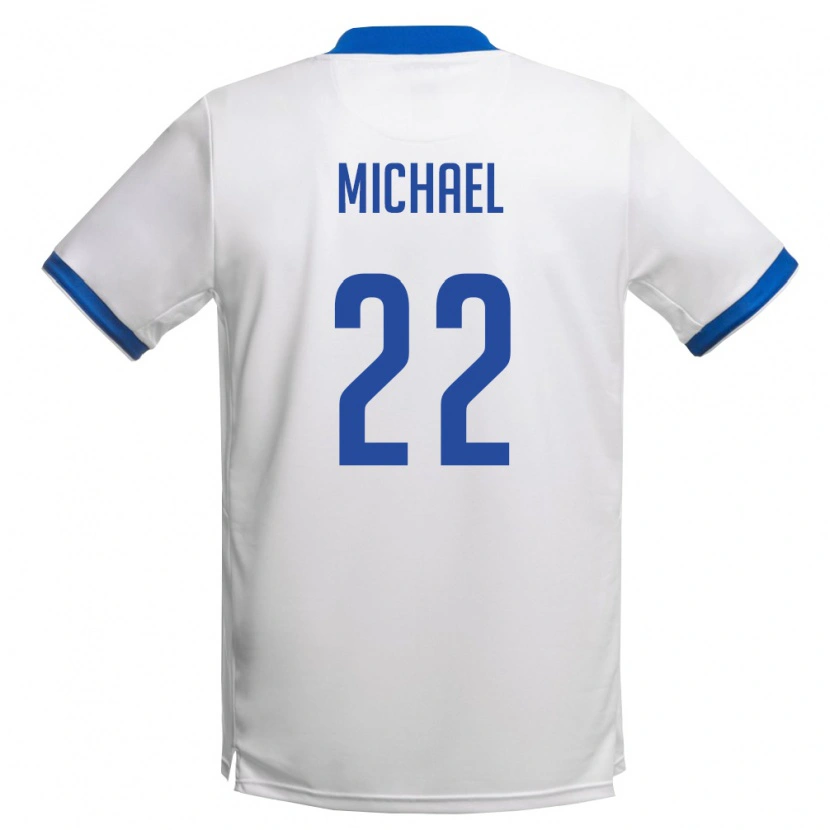 Danxen Dámské Kypr Neofytos Michail #22 Bílá Královská Modrá Daleko Hráčské Dresy 26-28 Dres