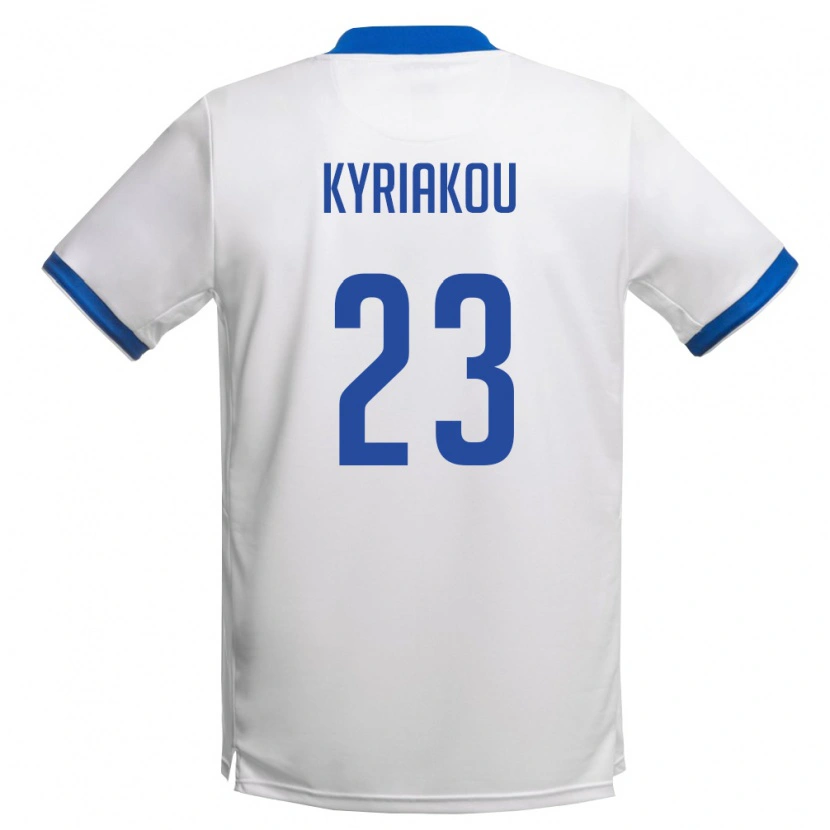 Danxen Dámské Kypr Charalampos Kyriakou #23 Bílá Královská Modrá Daleko Hráčské Dresy 26-28 Dres