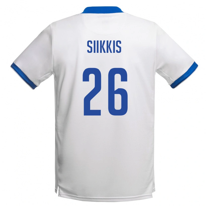 Danxen Dámské Kypr Andreas Siikkis #26 Bílá Královská Modrá Daleko Hráčské Dresy 26-28 Dres