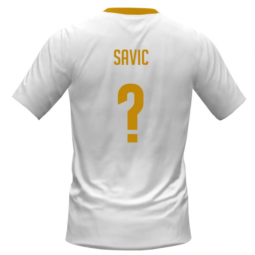 Danxen Dámské Černá Hora Stefan Savic #0 Bílá Červená Žlutá Daleko Hráčské Dresy 26-28 Dres