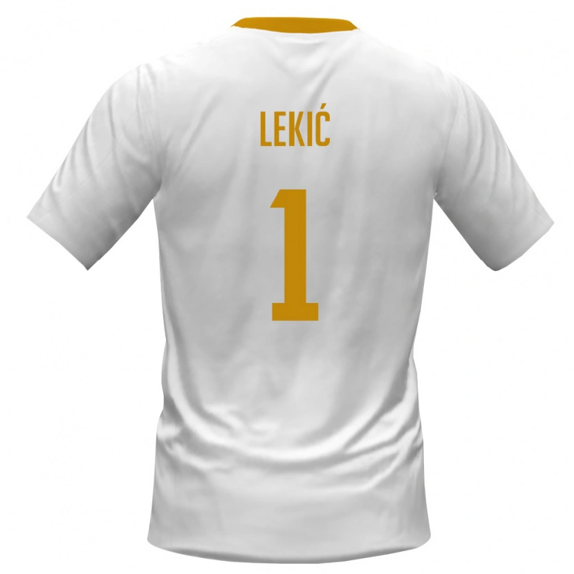 Danxen Dámské Černá Hora Edin Lekić #1 Bílá Červená Žlutá Daleko Hráčské Dresy 26-28 Dres
