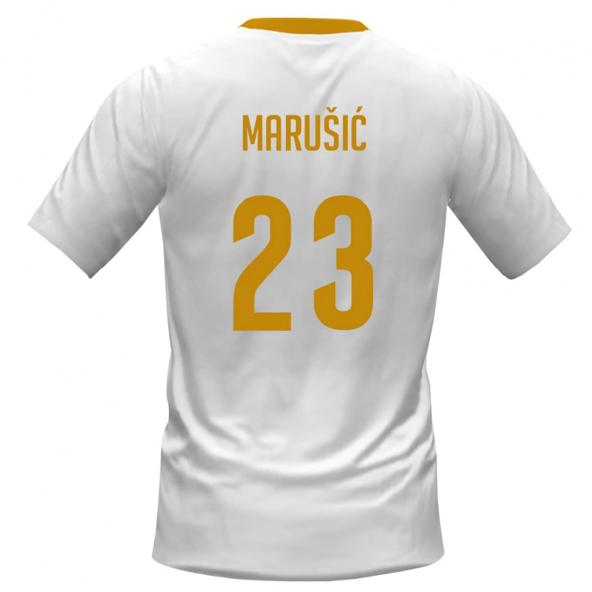 Danxen Dámské Černá Hora Adam Marusic #23 Bílá Červená Žlutá Daleko Hráčské Dresy 26-28 Dres