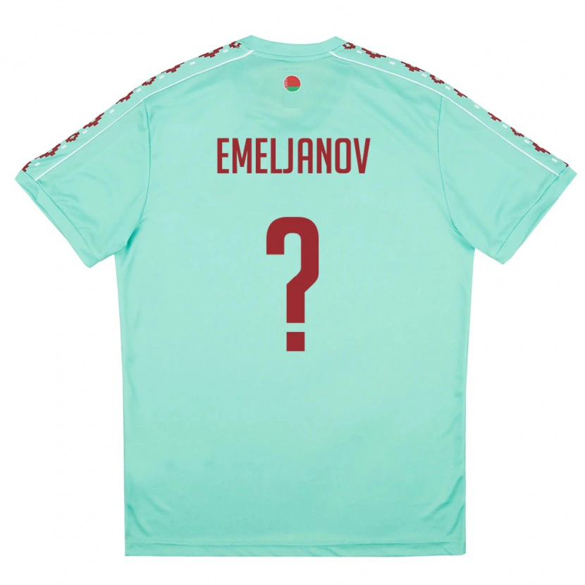 Danxen Dámské Bělorusko Gleb Emeljanov #0 Světle Zelená Vínová Daleko Hráčské Dresy 26-28 Dres