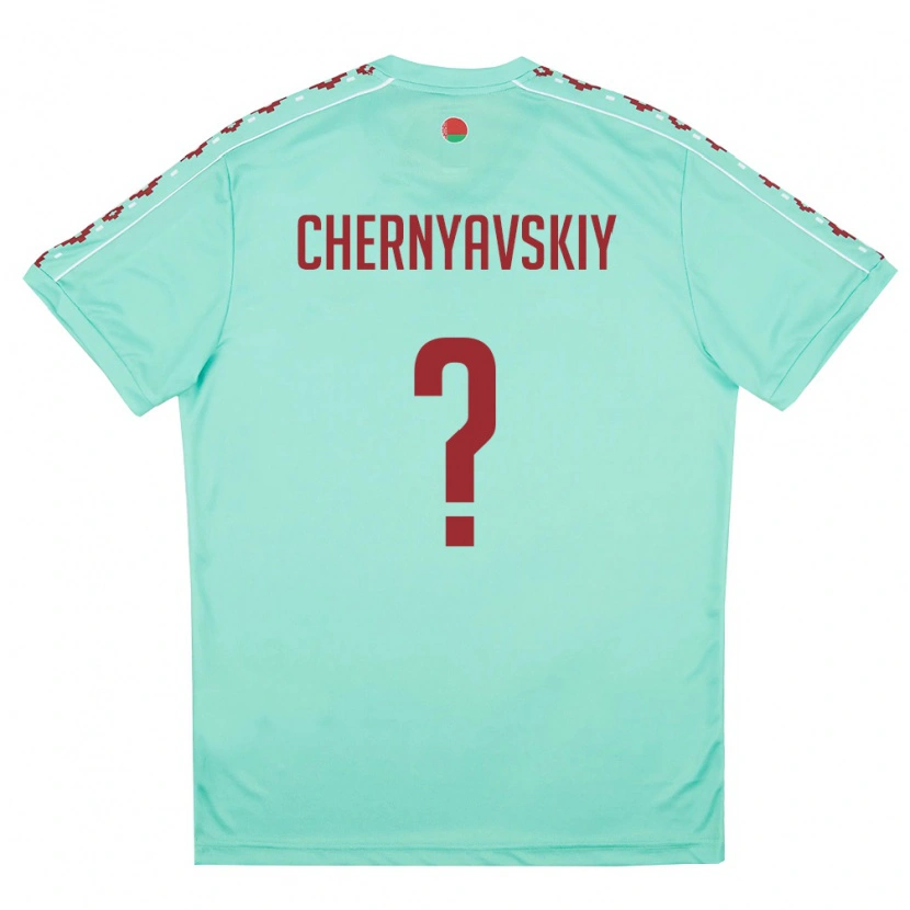 Danxen Dámské Bělorusko Matvey Chernyavskiy #0 Světle Zelená Vínová Daleko Hráčské Dresy 26-28 Dres