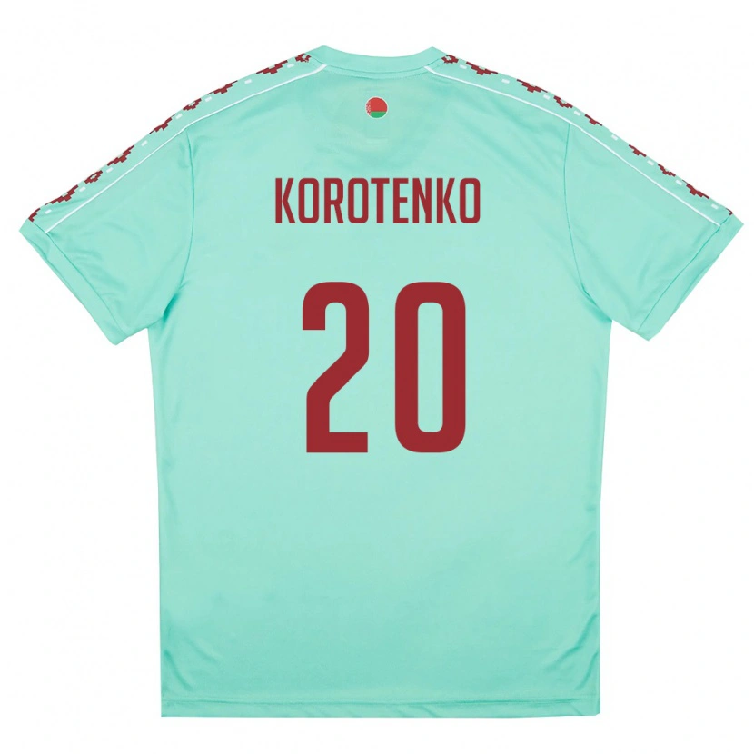 Danxen Dámské Bělorusko Bogdan Korotenko #20 Světle Zelená Vínová Daleko Hráčské Dresy 26-28 Dres