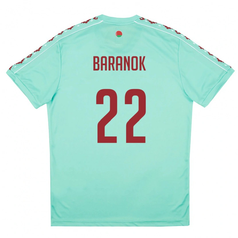 Danxen Dámské Bělorusko Nikita Baranok #22 Světle Zelená Vínová Daleko Hráčské Dresy 26-28 Dres