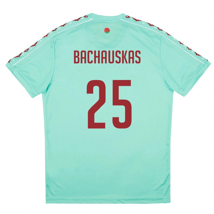 Danxen Dámské Bělorusko Ivan Bachauskas #25 Světle Zelená Vínová Daleko Hráčské Dresy 26-28 Dres