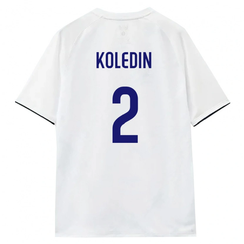 Danxen Dámské Rusko Yuriy Koledin #2 Bílá Hnědá Černá Daleko Hráčské Dresy 26-28 Dres