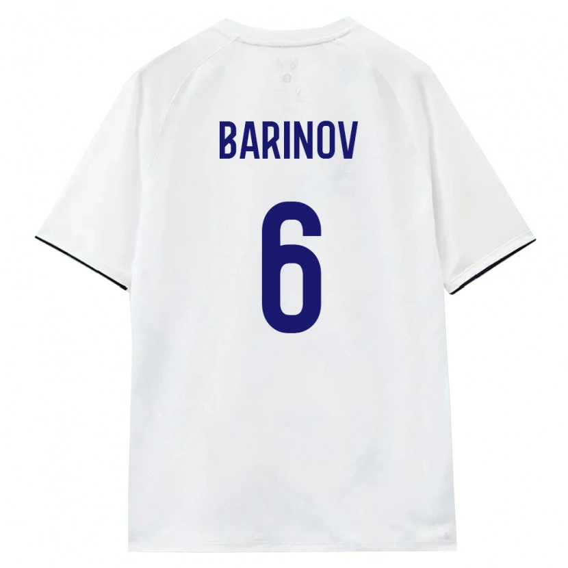 Danxen Dámské Rusko Dmitriy Barinov #6 Bílá Hnědá Černá Daleko Hráčské Dresy 26-28 Dres