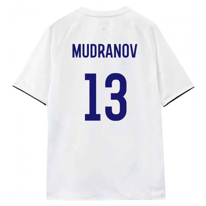 Danxen Dámské Rusko Artur Mudranov #13 Bílá Hnědá Černá Daleko Hráčské Dresy 26-28 Dres
