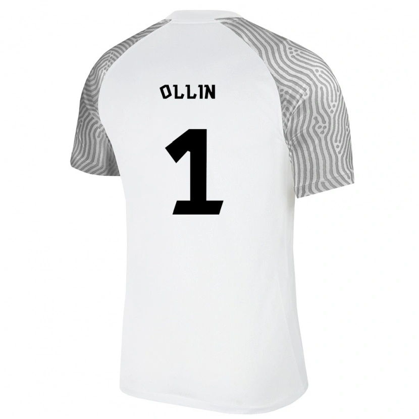 Danxen Dámské Estonsko Harly Ollin #1 Bílá Šedá Daleko Hráčské Dresy 26-28 Dres