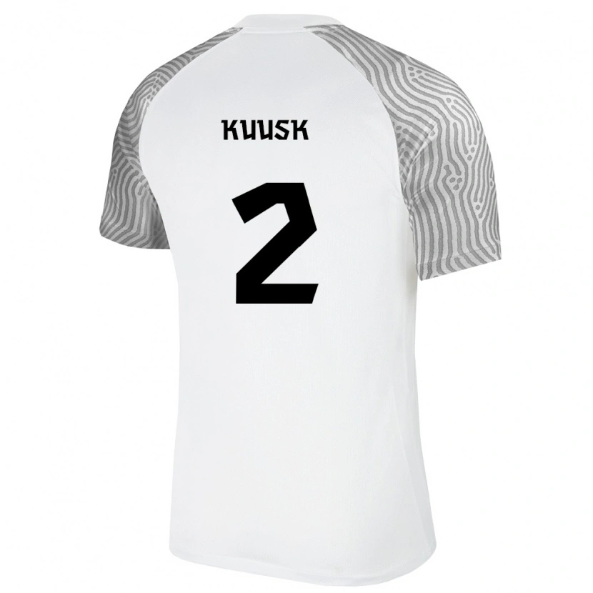 Danxen Dámské Estonsko Märten Kuusk #2 Bílá Šedá Daleko Hráčské Dresy 26-28 Dres