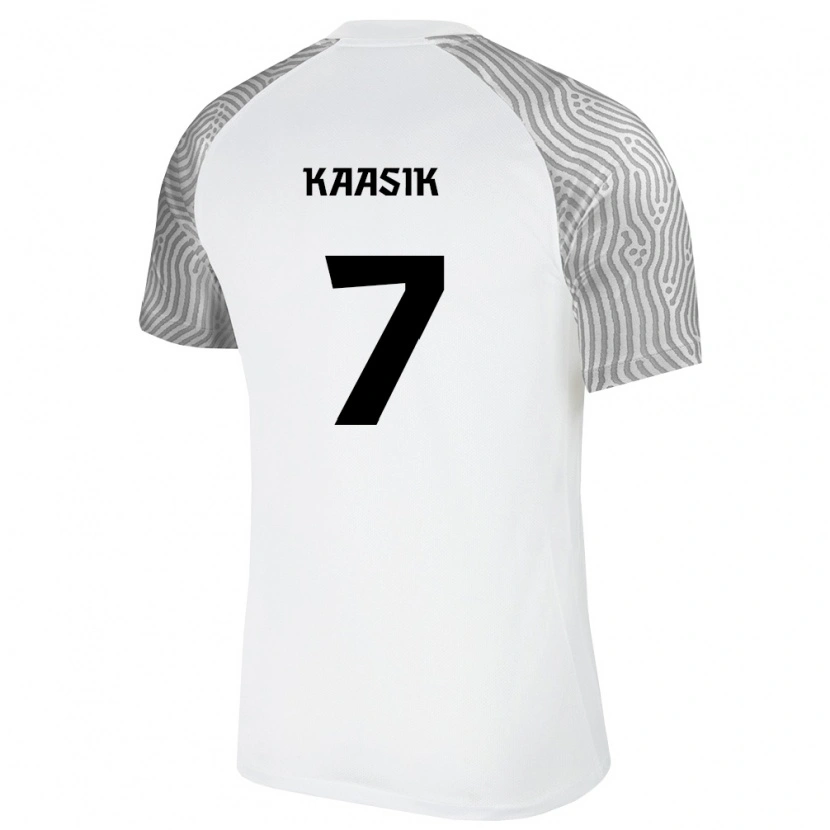 Danxen Dámské Estonsko Robert Kaasik #7 Bílá Šedá Daleko Hráčské Dresy 26-28 Dres