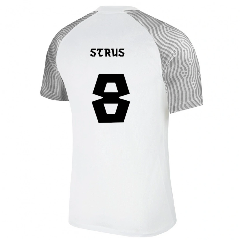 Danxen Dámské Estonsko Paul Strus #8 Bílá Šedá Daleko Hráčské Dresy 26-28 Dres