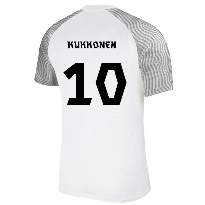Danxen Dámské Estonsko Marten Kukkonen #10 Bílá Šedá Daleko Hráčské Dresy 26-28 Dres