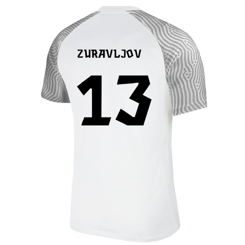 Danxen Dámské Estonsko Jegor Zuravljov #13 Bílá Šedá Daleko Hráčské Dresy 26-28 Dres