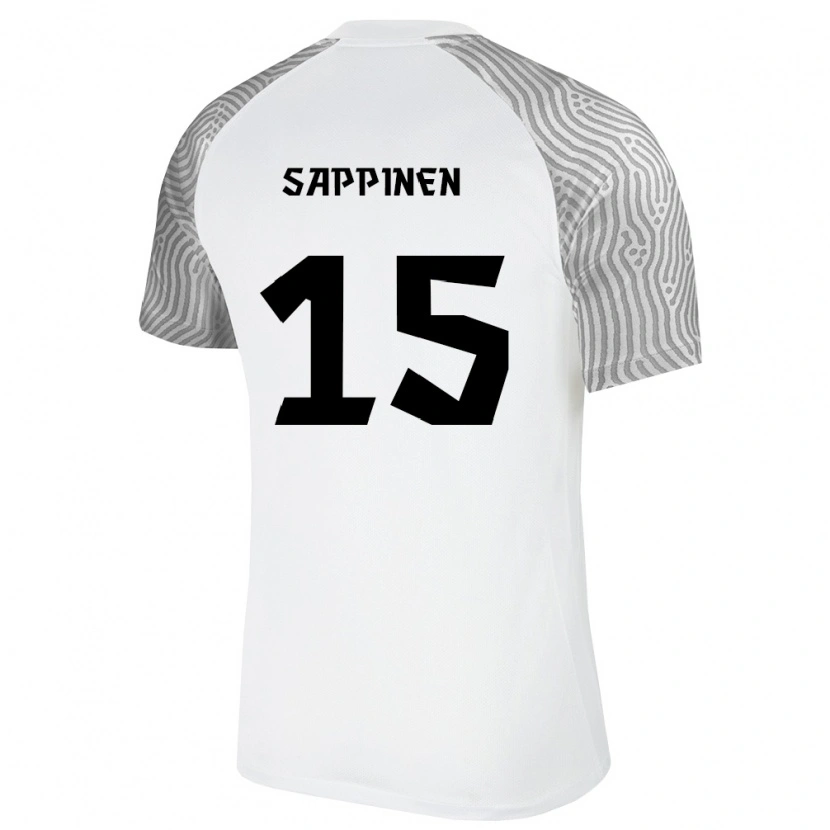 Danxen Dámské Estonsko Rauno Sappinen #15 Bílá Šedá Daleko Hráčské Dresy 26-28 Dres