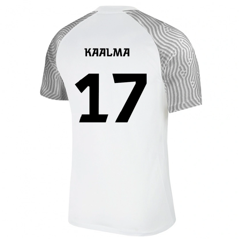 Danxen Dámské Estonsko Markus Kaalma #17 Bílá Šedá Daleko Hráčské Dresy 26-28 Dres