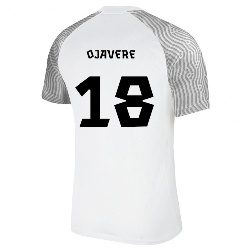 Danxen Dámské Estonsko Paul Ojavere #18 Bílá Šedá Daleko Hráčské Dresy 26-28 Dres