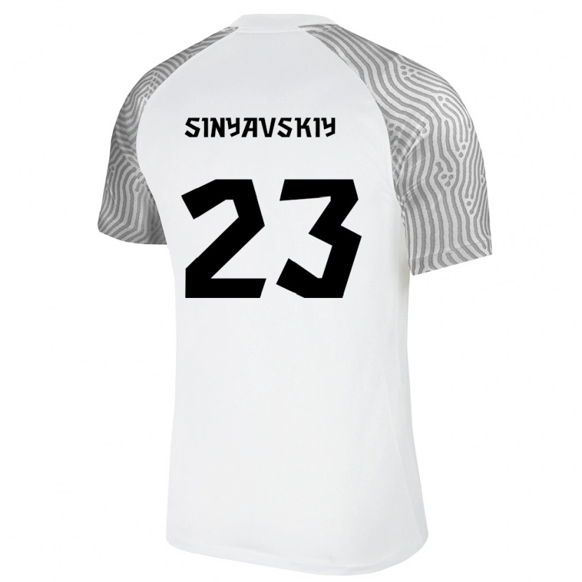 Danxen Dámské Estonsko Vlasiy Sinyavskiy #23 Bílá Šedá Daleko Hráčské Dresy 26-28 Dres