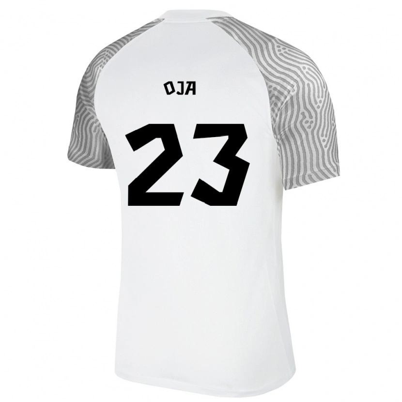 Danxen Dámské Estonsko Johannes Oja #23 Bílá Šedá Daleko Hráčské Dresy 26-28 Dres