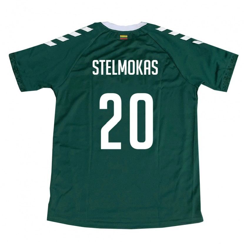 Danxen Dámské Litva Tomas Stelmokas #20 Tmavě Zelená Bílá Daleko Hráčské Dresy 26-28 Dres