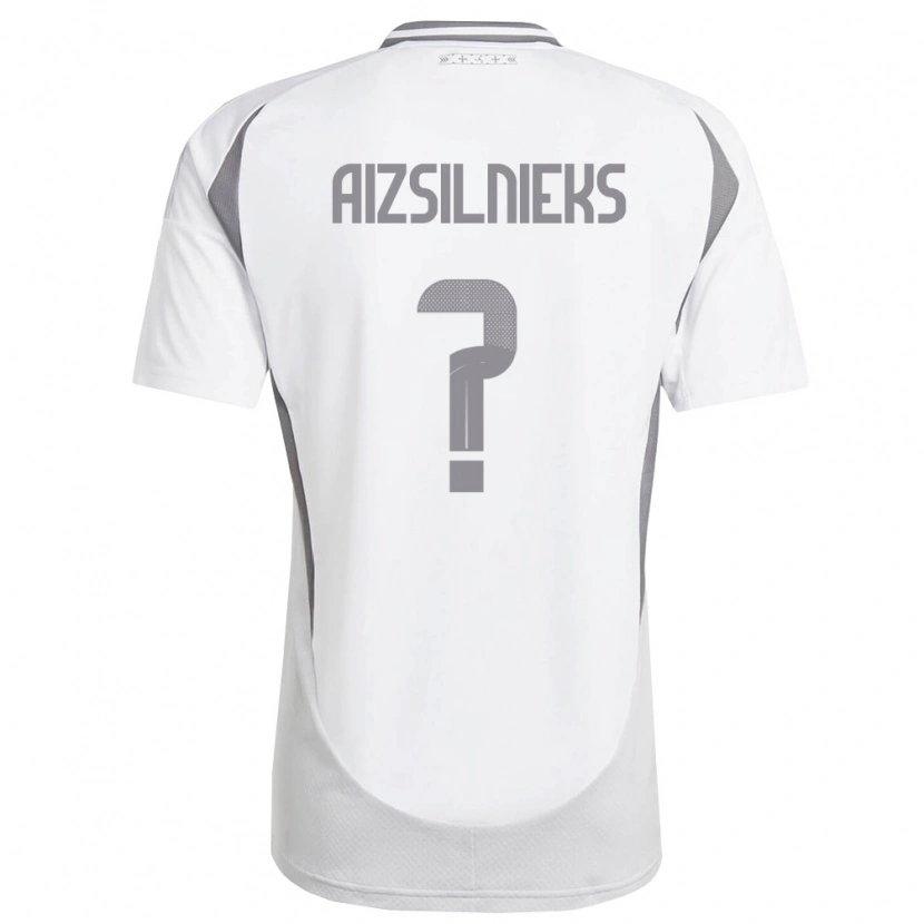 Danxen Dámské Lotyšsko Andris Aizsilnieks #0 Bílá Tmavě Šedá Daleko Hráčské Dresy 26-28 Dres