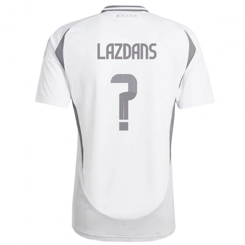 Danxen Dámské Lotyšsko Olivers Lazdans #0 Bílá Tmavě Šedá Daleko Hráčské Dresy 26-28 Dres