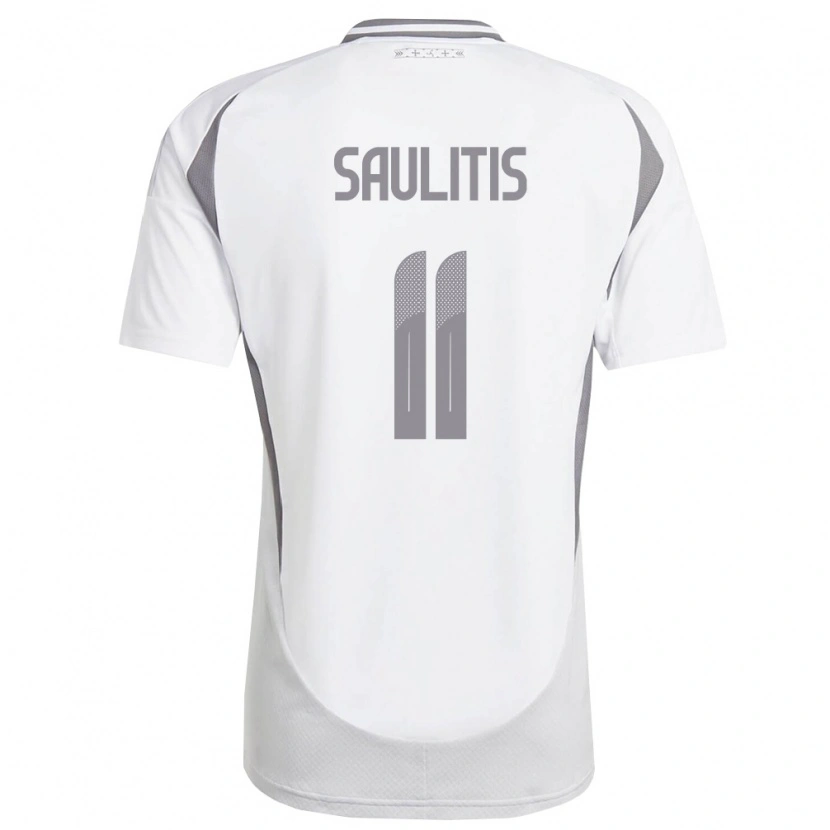 Danxen Dámské Lotyšsko Adrians Saulitis #11 Bílá Tmavě Šedá Daleko Hráčské Dresy 26-28 Dres