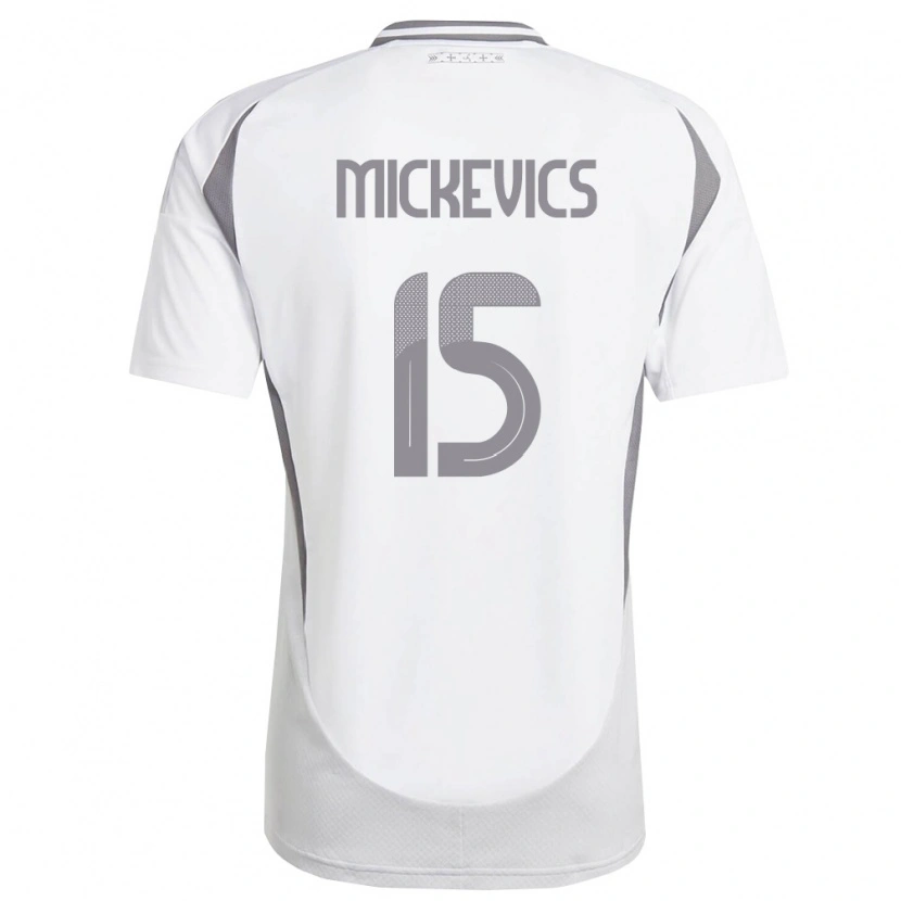 Danxen Dámské Lotyšsko Tomass Mickevics #15 Bílá Tmavě Šedá Daleko Hráčské Dresy 26-28 Dres