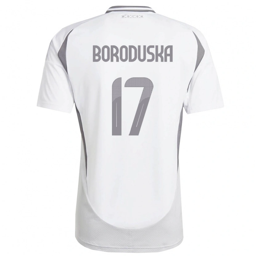 Danxen Dámské Lotyšsko Eriks Boroduska #17 Bílá Tmavě Šedá Daleko Hráčské Dresy 26-28 Dres