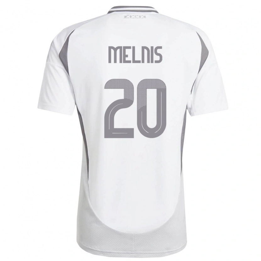 Danxen Dámské Lotyšsko Bruno Melnis #20 Bílá Tmavě Šedá Daleko Hráčské Dresy 26-28 Dres