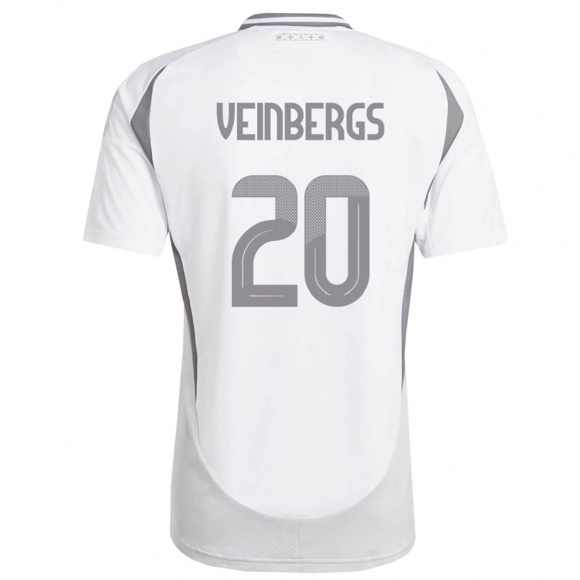 Danxen Dámské Lotyšsko Nils Veinbergs #20 Bílá Tmavě Šedá Daleko Hráčské Dresy 26-28 Dres