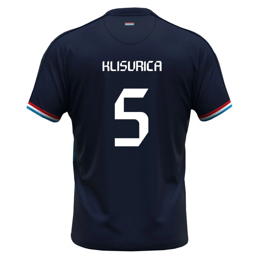 Danxen Dámské Lucembursko Roni Klisurica #5 Královská Modrá Červená Daleko Hráčské Dresy 26-28 Dres