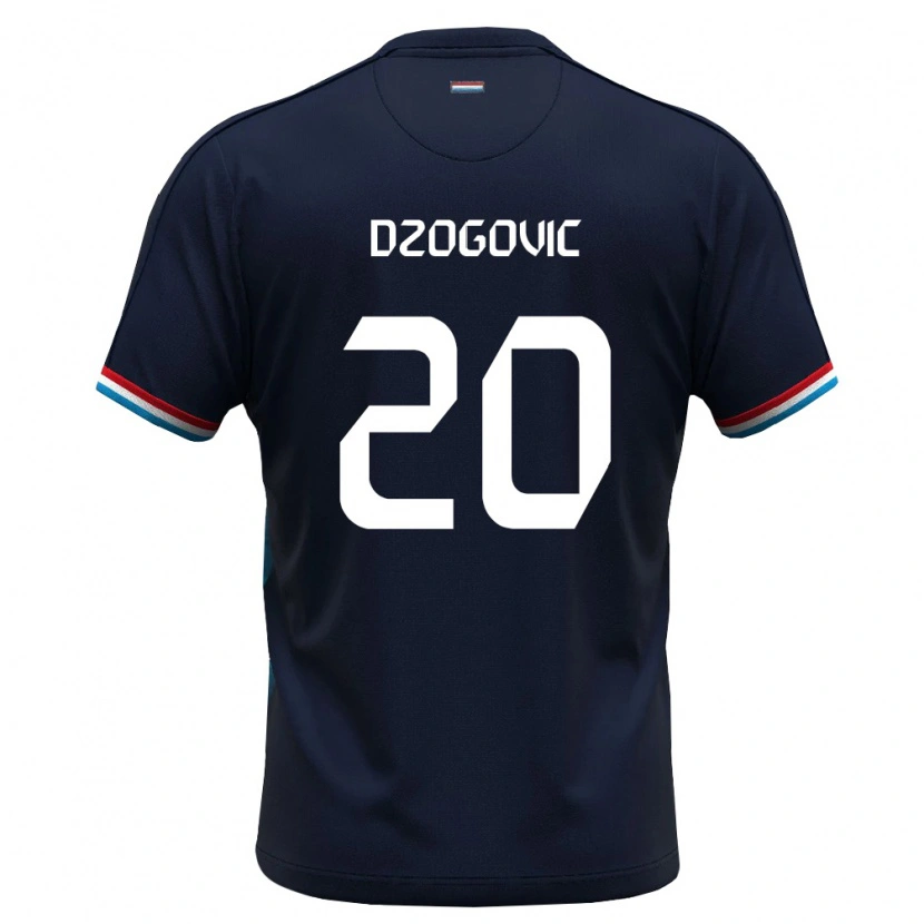 Danxen Dámské Lucembursko Eldin Dzogovic #20 Královská Modrá Červená Daleko Hráčské Dresy 26-28 Dres
