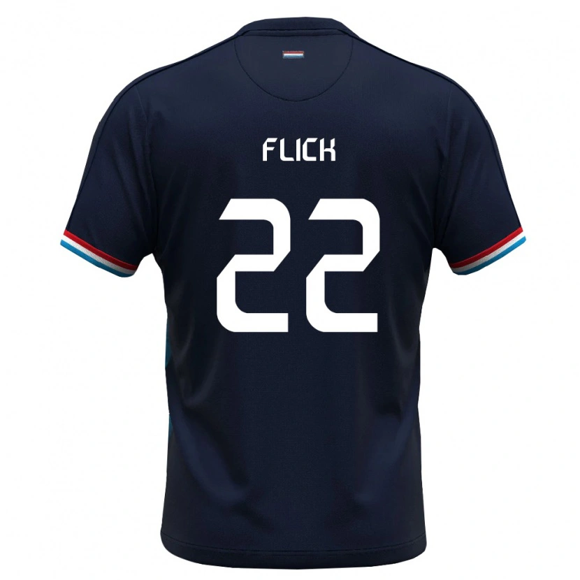 Danxen Dámské Lucembursko Tim Flick #22 Královská Modrá Červená Daleko Hráčské Dresy 26-28 Dres