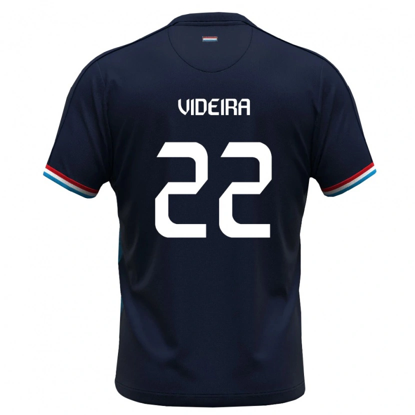 Danxen Dámské Lucembursko Jayson Videira #22 Královská Modrá Červená Daleko Hráčské Dresy 26-28 Dres