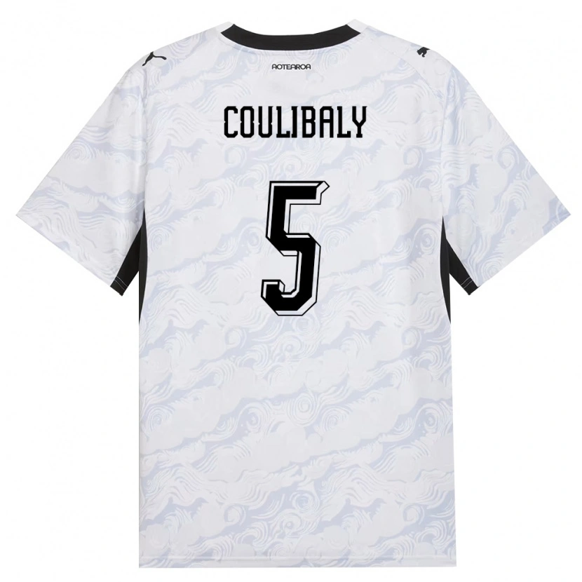 Danxen Dámské Nový Zéland Adama Coulibaly #5 Černá Bílá Daleko Hráčské Dresy 26-28 Dres