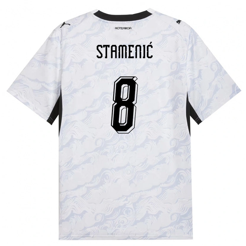 Danxen Dámské Nový Zéland Marko Stamenić #8 Černá Bílá Daleko Hráčské Dresy 26-28 Dres