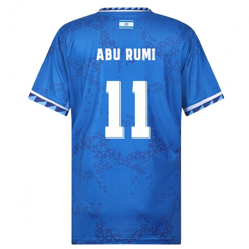 Danxen Dámské Izrael Muhammad Abu Rumi #11 Modrá Bílá Daleko Hráčské Dresy 26-28 Dres